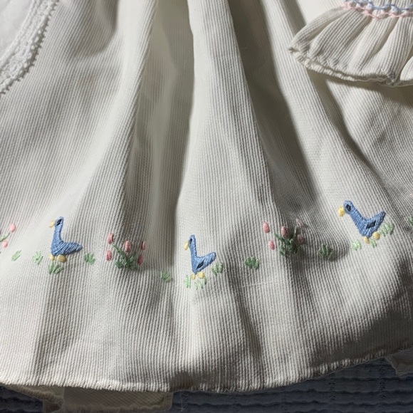 Vintage Handmade Newborns 2 pc Set-Dress and bib - Picture 2 of 4